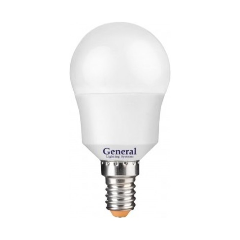 Лампа General шар P45 E14 15Вт 4500K