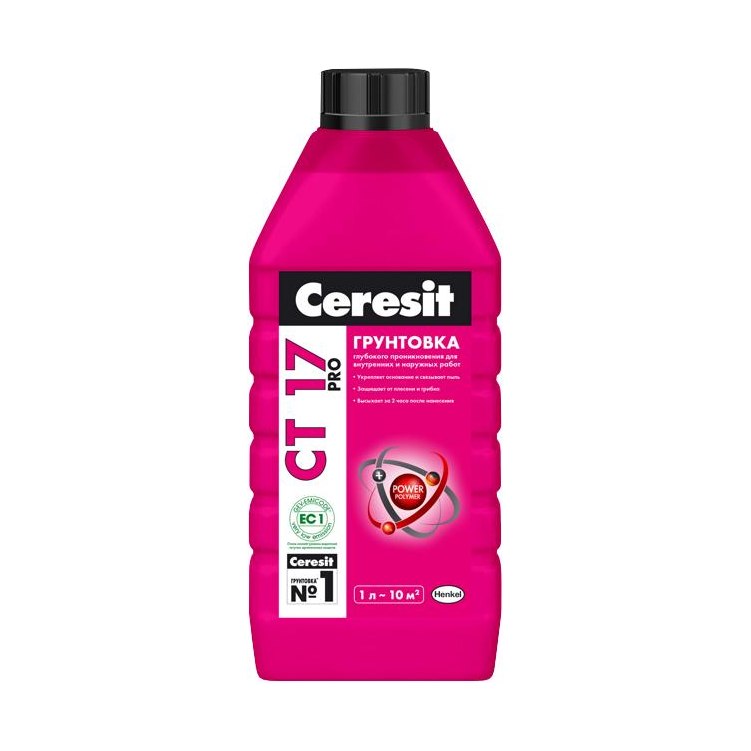 Грунтовка Ceresit CT17 PRO глубокого проникновения (1л)