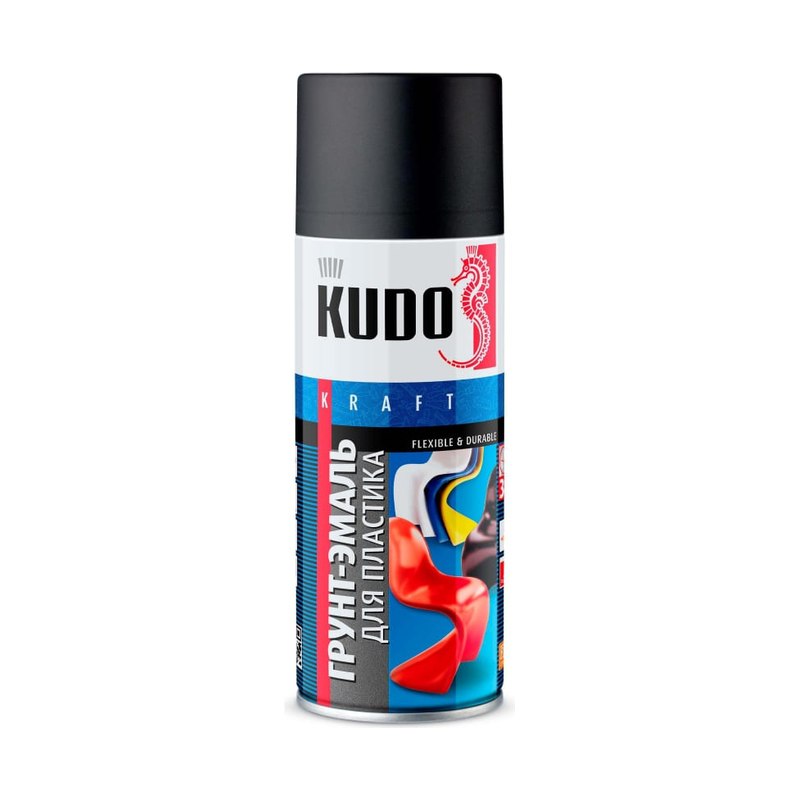 Грунт-эмаль KUDO для пластика черная RAL 9005