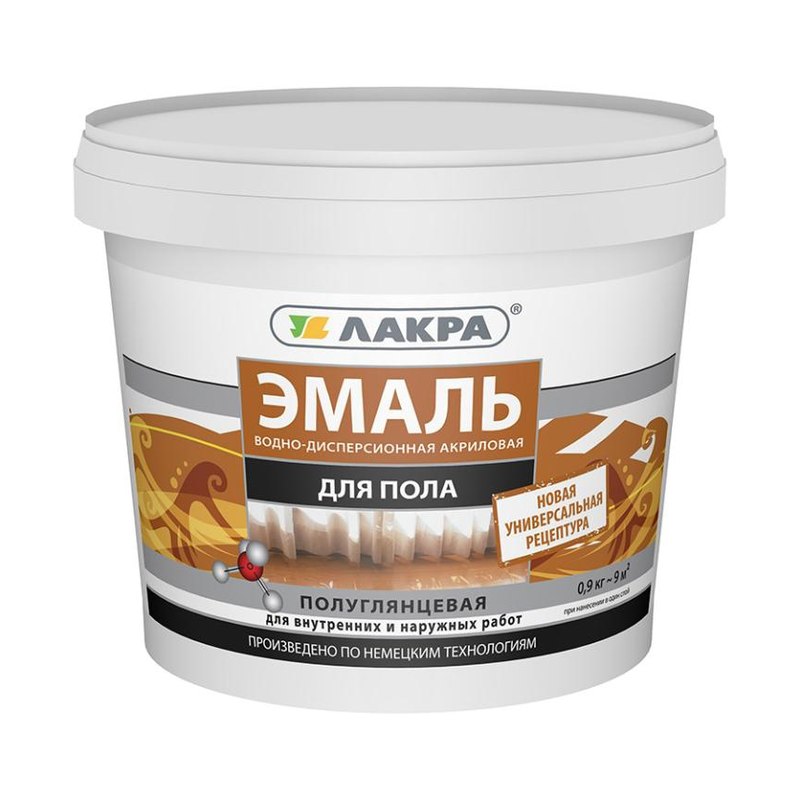 Эмаль акриловая Лакра желто-коричневая (0,9кг)