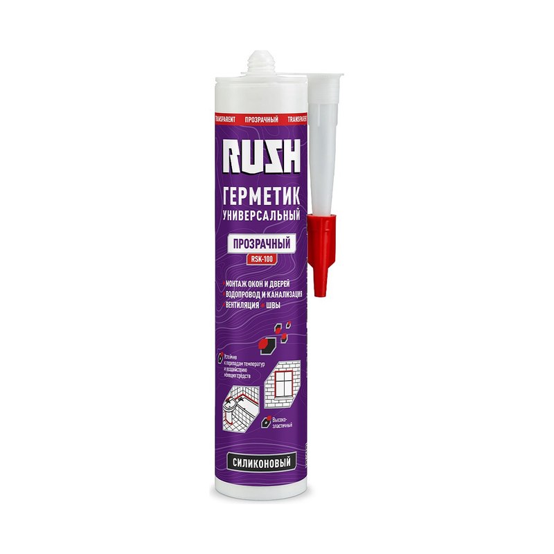 Герметик силиконовый универсальный RUSH RSK-100 прозрачный