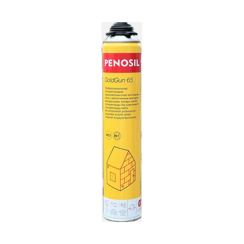 Пена монтажная зимняя PENOSIL GOLD GUN 875мл 65л