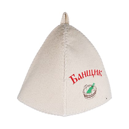 Шапка банная классическая с вышивкой