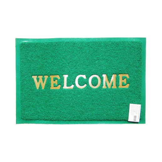 Коврик придверный WELCOME пористый зелёный
