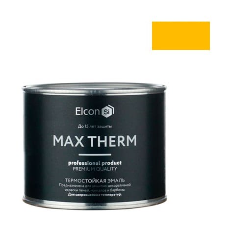 Эмаль термостойкая Elcon золотая (520мл)