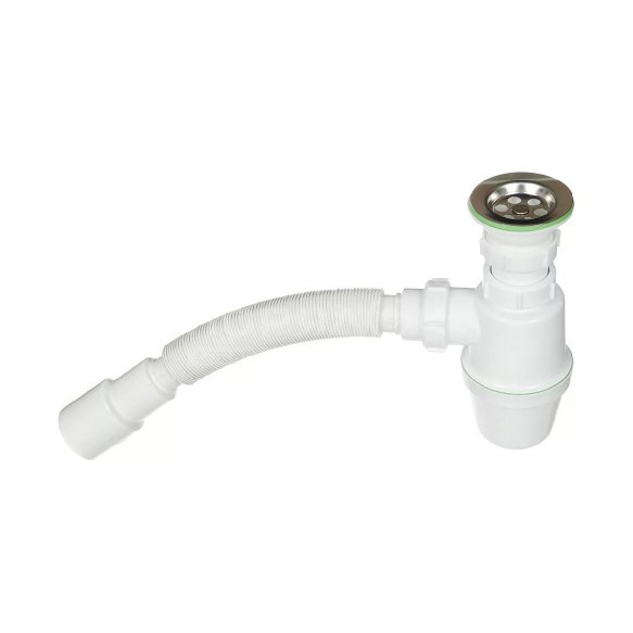 Сифон 1 1/2" 40 А320V с носиком с гофрой 40х40х50 UNICORN