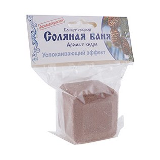 Соляные брикеты для бани с ароматом кедра 200г
