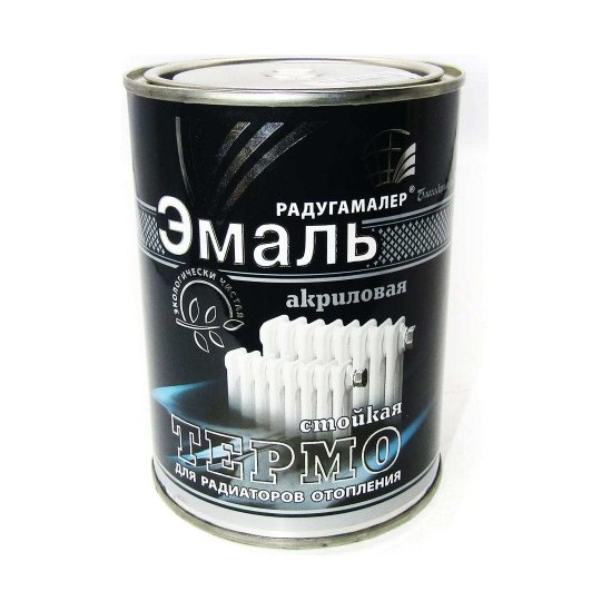 Эмаль акриловая белая полуматовая (0,9кг)