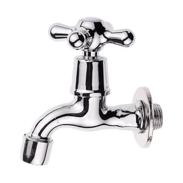 Кран водоразборный короткий нос 9609-В130 крест 1/2