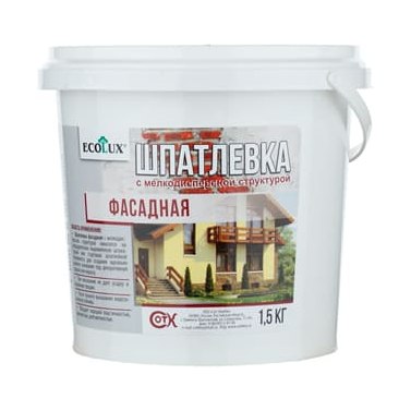 Шпаклевка фасадная Ecolux (1,5кг)