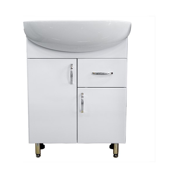 Тумба с раковиной ERICA Эрика 600 белая с 1 ящиком справа 820х500х280мм