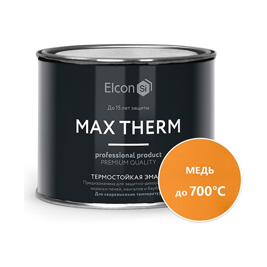 Эмаль термостойкая Elcon медная (0,4кг)