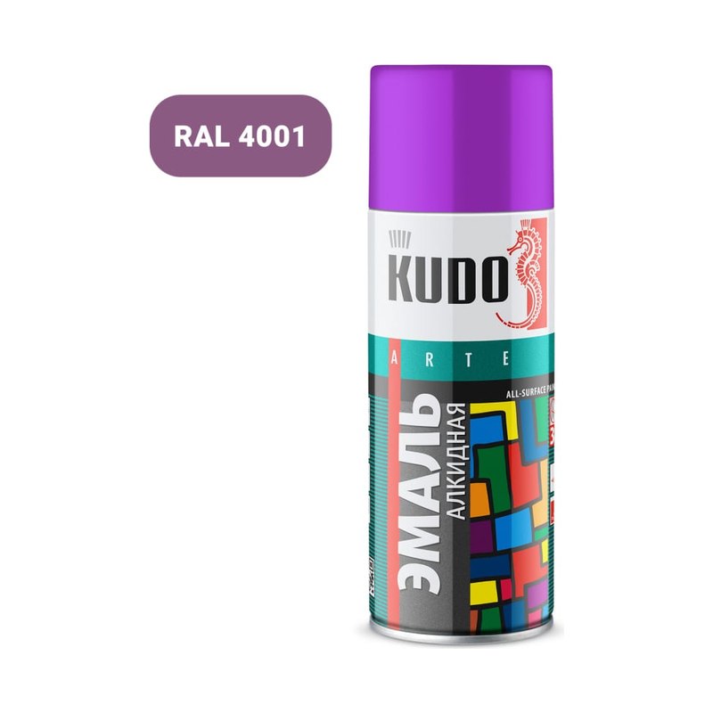 Эмаль алкидная KUDO фиолетовая (520мл)