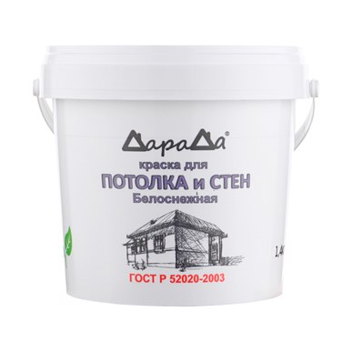 Краска акриловая ДАРАДА белоснежная (1,4кг)