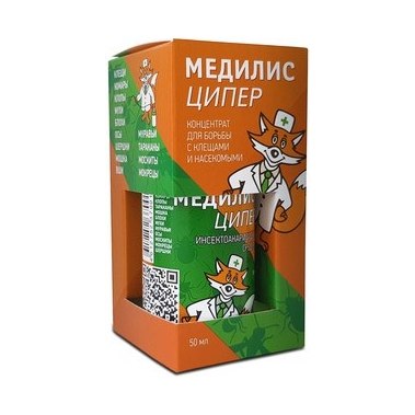 МЕДИЛИС-ЦИПЕР от клещей и насекомых 50 мл в коробочке