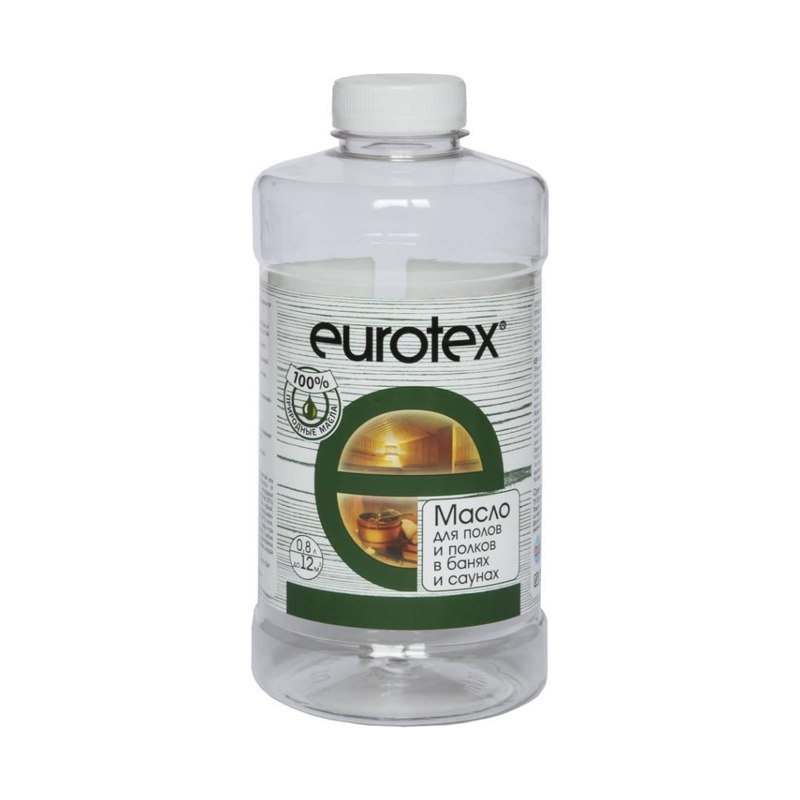 Масло для защиты полка и пола EUROTEX Сауна 0,8 л