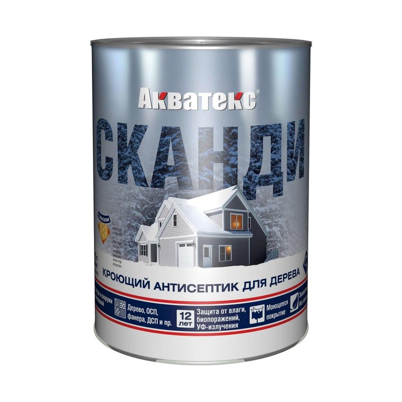 Антисептик Акватекс СКАНДИ кроющий для дерева 0,75 л графит
