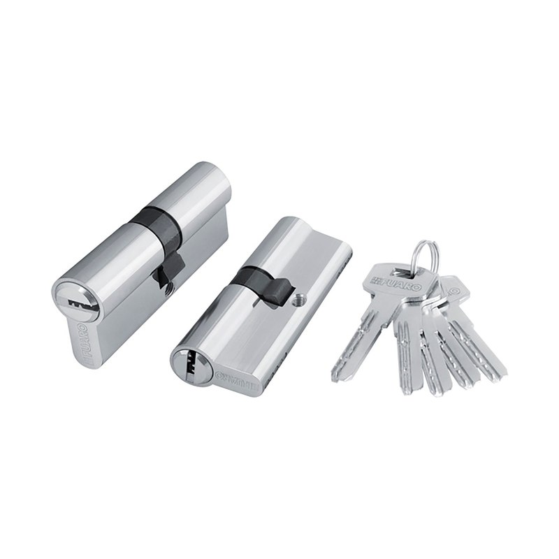 Механизм цилиндровый FUARO 2000ZAKey90 хром