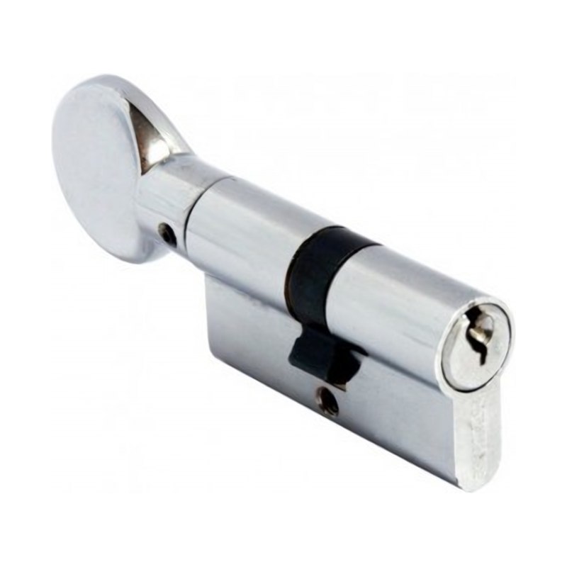 Цилиндровый механизм F-02 80(30х10х40)CP 5кл хром перфорированный ключ верт для 