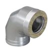 Колено утеплённое Феррум нержавеющее оцинкованное 90°
