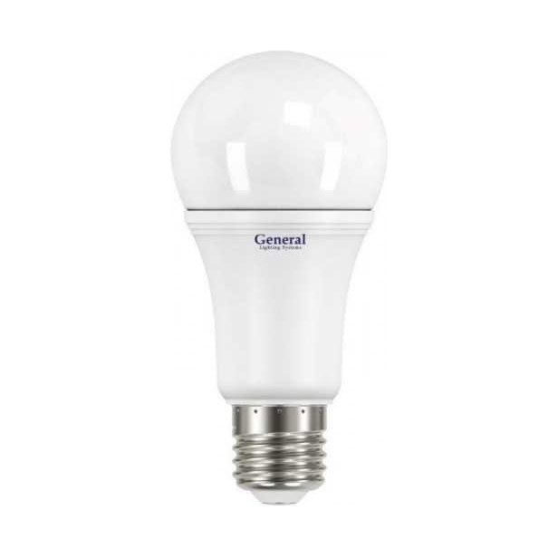 Лампа светодиодная A60 E27 11Вт 2700K 630лм пластик алюминий General GLDEN-WA60P