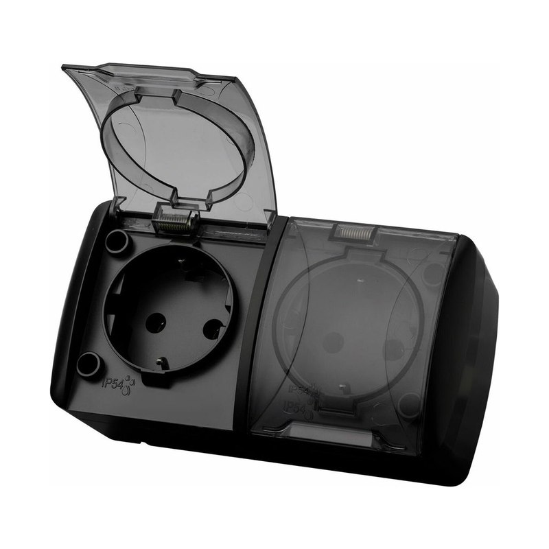 Розетка двойная открытой установки IP54 16А