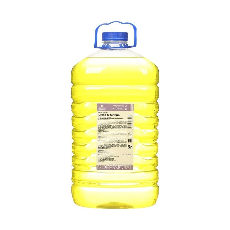 ПРОСЕПТ Diona Citrus Е жидкое гель-мыло эконом-класса. С ароматом цитруса. 5 л ПЭТ 144-5/5