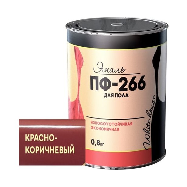 Эмаль ПФ-266 Сайвер красно-коричневый 0,8кг
