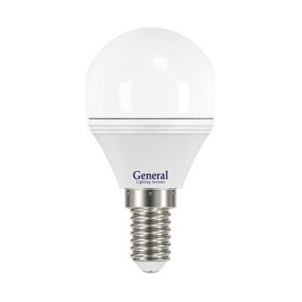 Лампа General P45 E27 7Вт 2700К белая