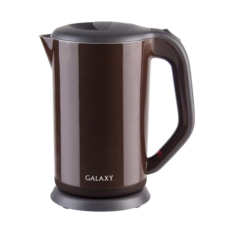 Чайник электрический Galaxy GL-0318 диск 1,7л 2кВт двойной корпус нержавеющая ст
