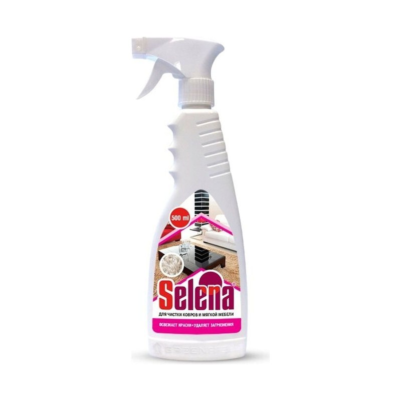 Коврочиститель для ковров и мягкой мебели с пятновыводителем Selena МО-012 500мл