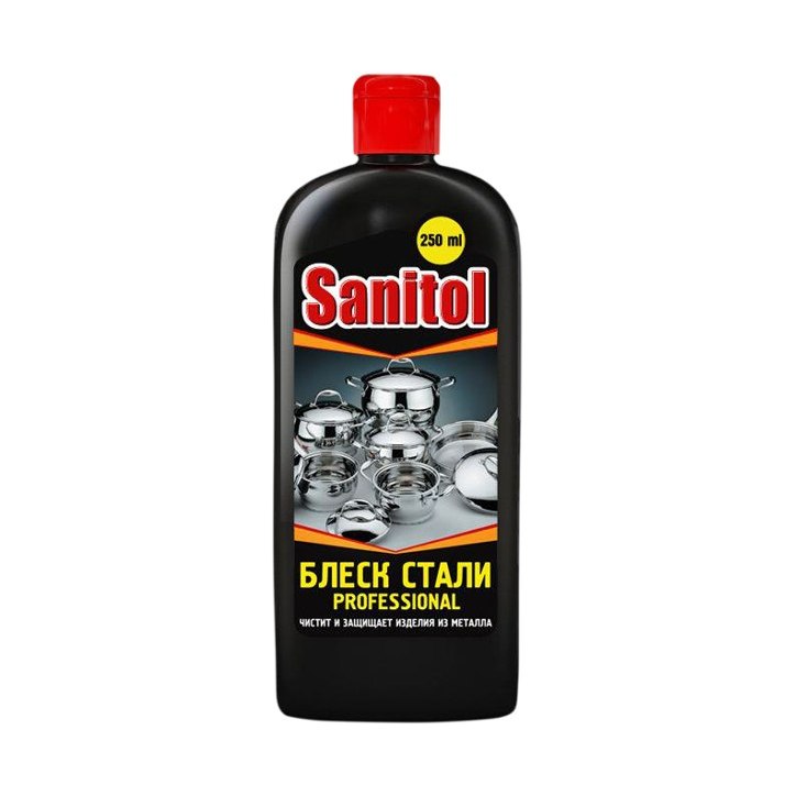 Средство для чистки металлических изделий SANITOL БЛЕСК СТАЛИ ЧС-11 250мл