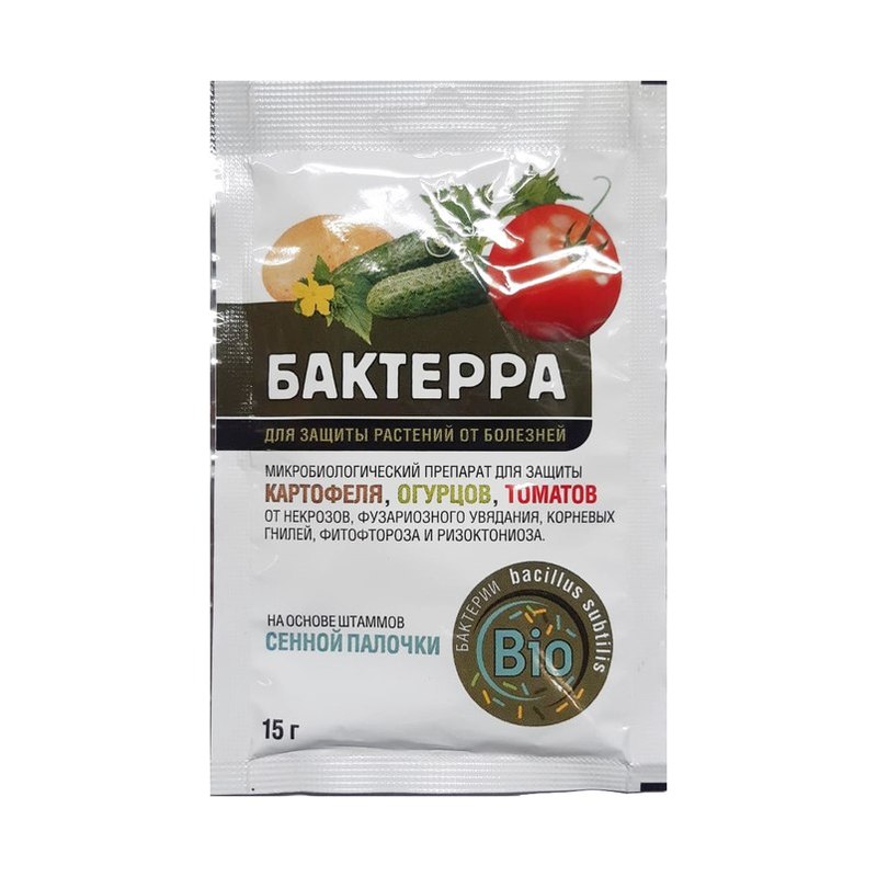 Биопрепарат Бактерра защита от фитофтороза и гнили (15г)
