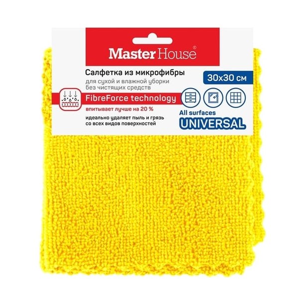 Салфетка для уборки микрофибра Master House (30×30 см)