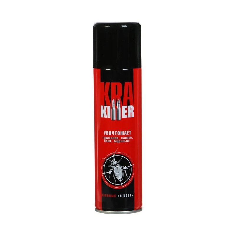 Аэрозоль KRA Killer 230мл красный для тараканов муравьёв клопов без запаха (дихл
