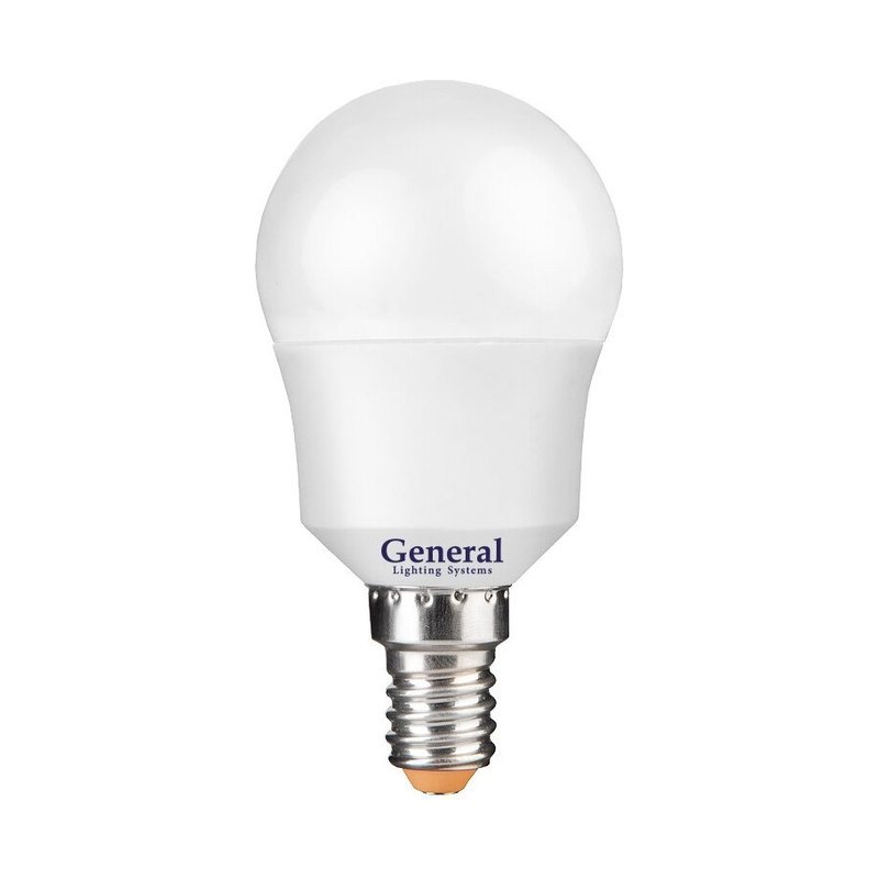 Лампа General шар P45 E14 12Вт 4500K