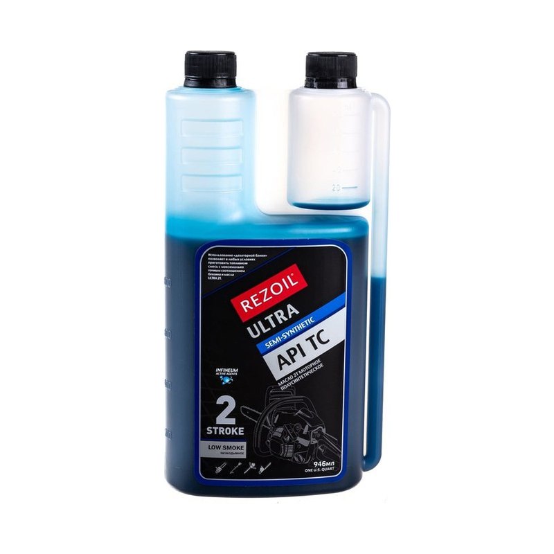 Масло полусинтетическое REZOIL ULTRA 2T 0,946л с дозатором