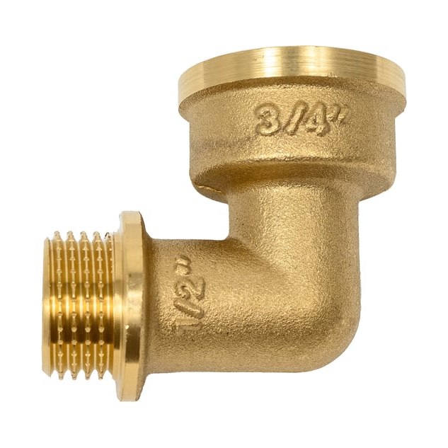 Уголок латунный 3/4" вн. 1/2"