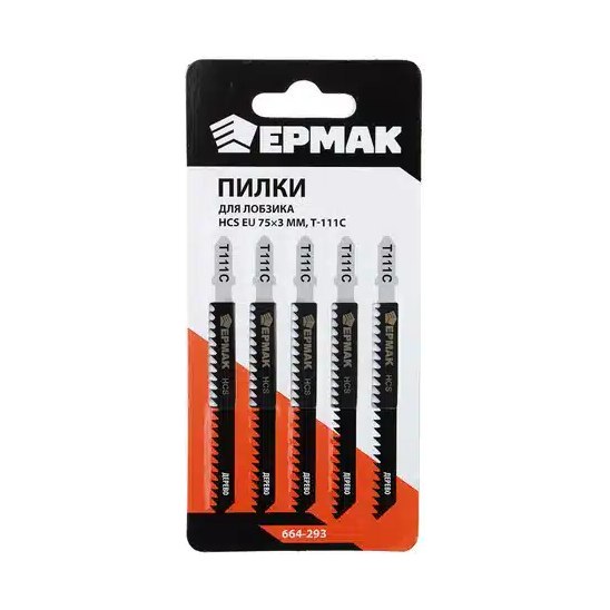 Пилка для лобзика HCS Ермак (75×3 мм)