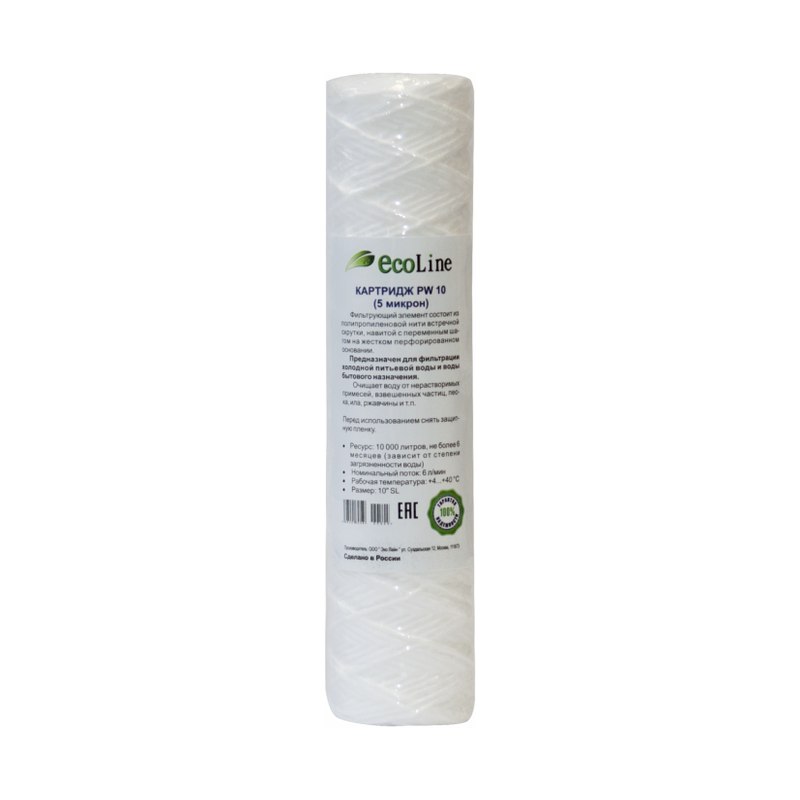 Картридж нитяной 5мкм PW10 Ecoline