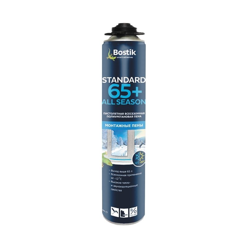 Пена монтажная Bostik Standart PRO 65+ ALL Season 850мл всесезонная