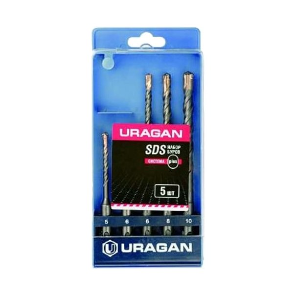 Набор буров 5шт SDS plus URAGAN