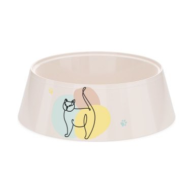 Миска для кошек Мур-мяу 0,3л св.бежевый М7853