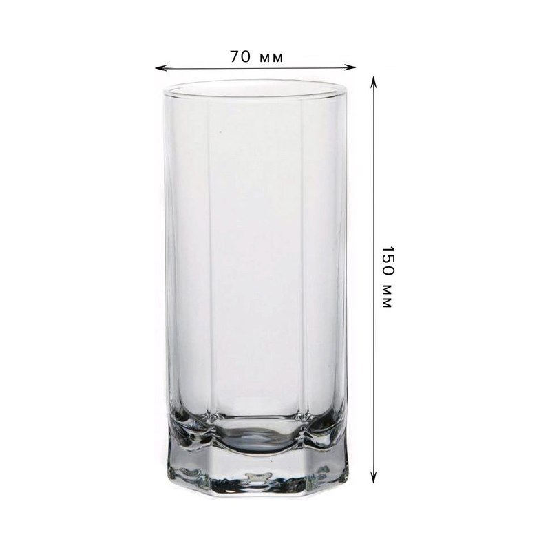 Стакан высокий стекло декор "Мечеть" (6шт)