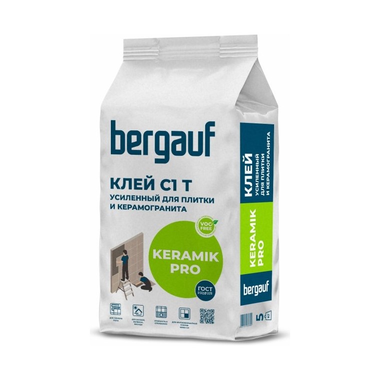 Клей для плитки С1 Бергауф (5кг)