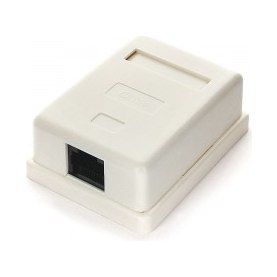 Розетка компьютерная RJ-45 1 гнездо белая