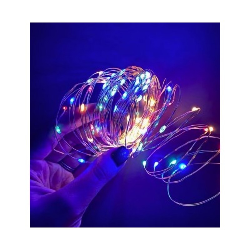 Гирлянда-нить Uniel Роса 100LED разноцветная (10м)