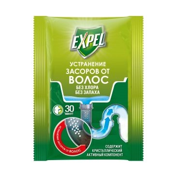 Средство Expel для устранения засора от волос