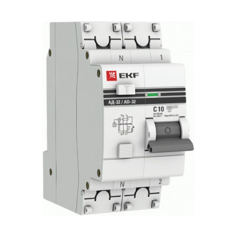 Дифференциальный автомат AD-32 EKF PROxima 1P+N 10А 30мА