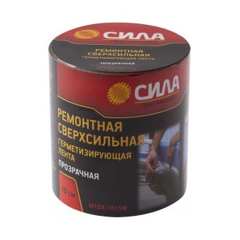 Лента герметизирующая SFLEX-1015W ремонтная сверхсильная 10смх1,5м прозрачная